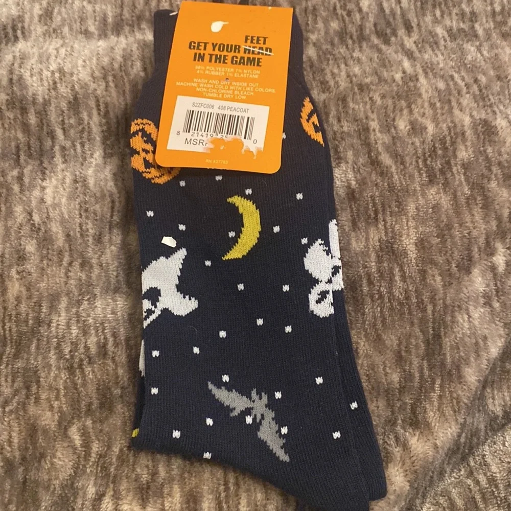 Halloween Ghost Pumpkin Jack O‎ Lantern Bat Moon Socks